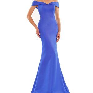 NWT Marsoni by Colors MV1153 Double Faced Satin Prom Dress Wedgewood Size 10